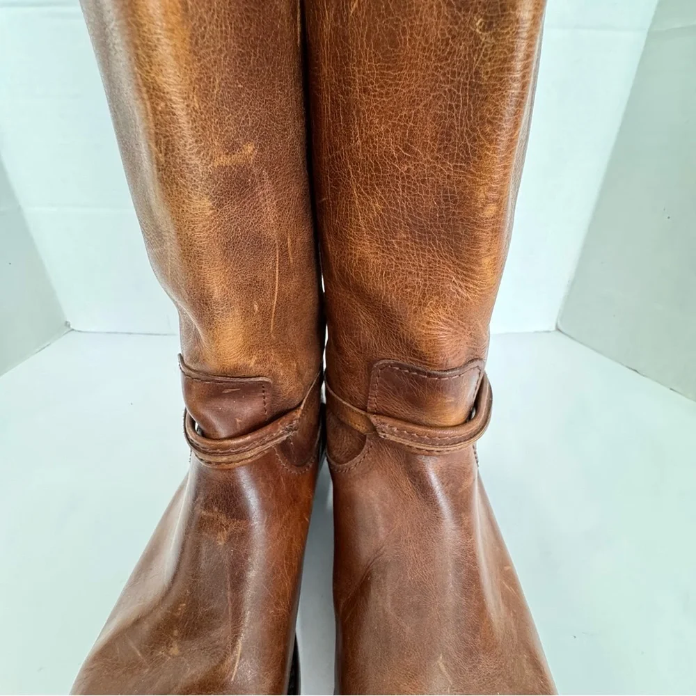 FRYE size 11 Melissa leather riding boots in sturdy leather small ankle buckle - Picture 5 of 16